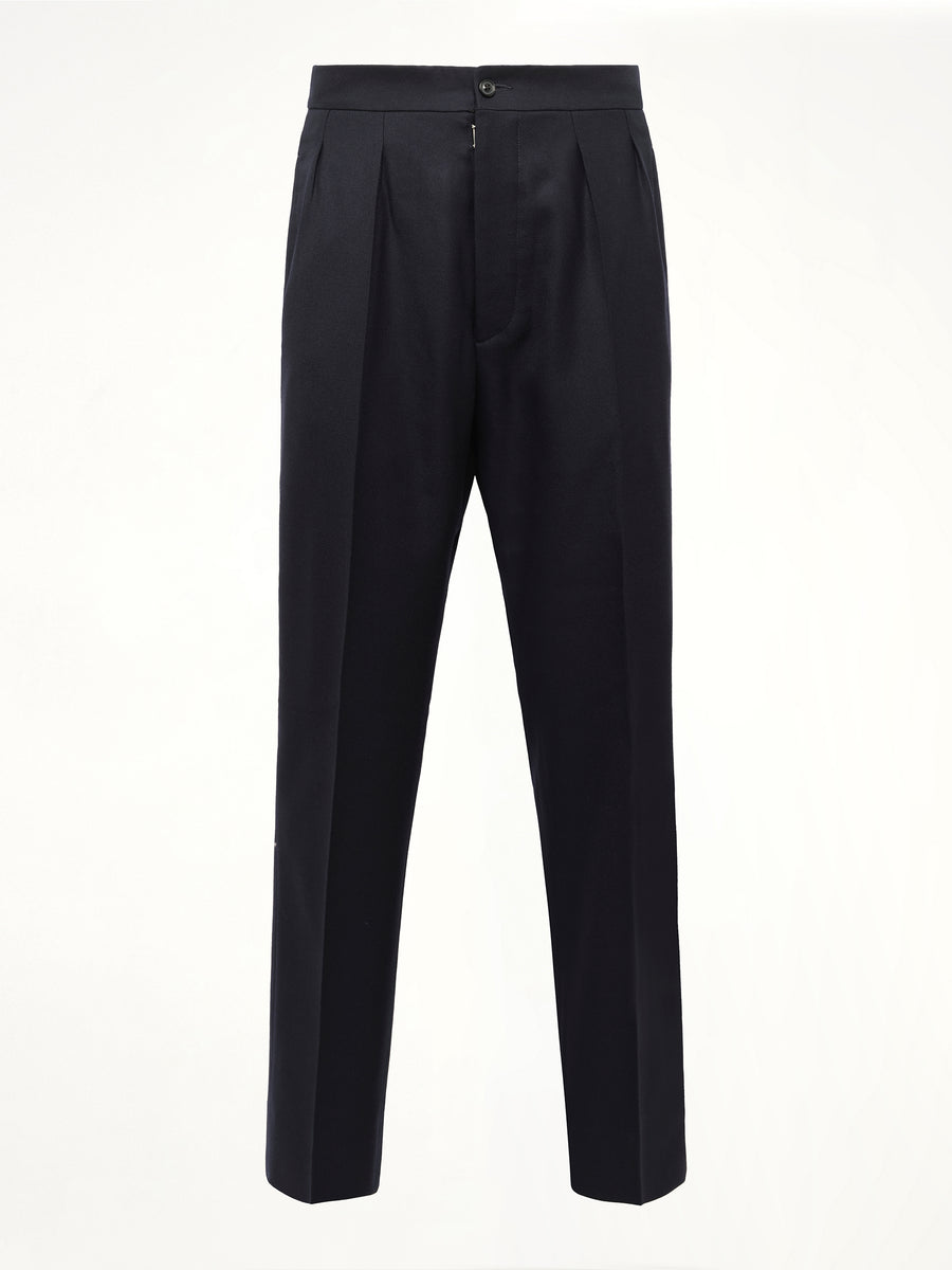 Wool Twill Pants in Blue