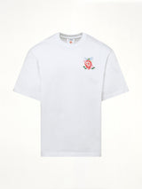 Dragonfly Floral Print T-Shirt in White