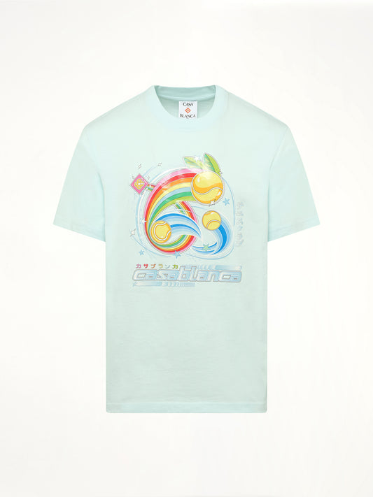Manga Tennis Ball T-Shirt in Pale Blue