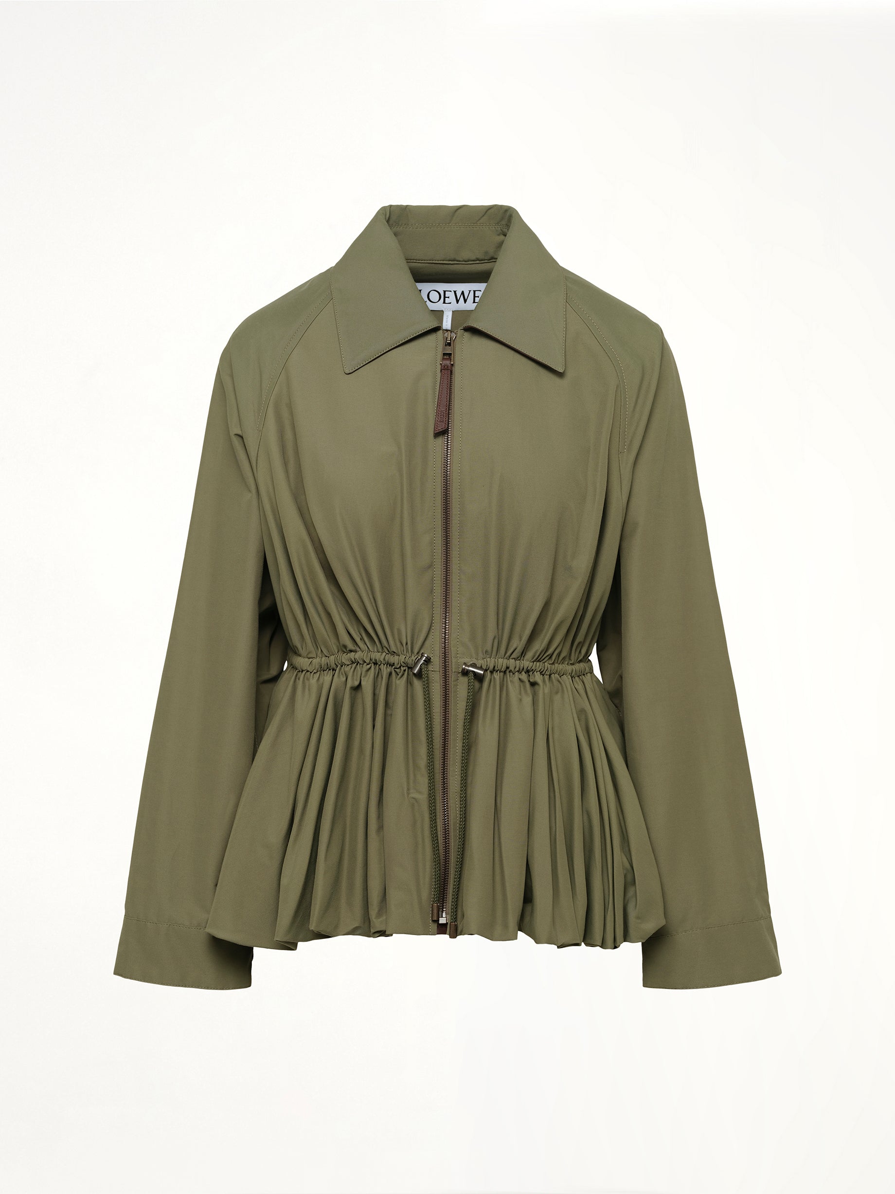 Drape Jacket in Khaki Green