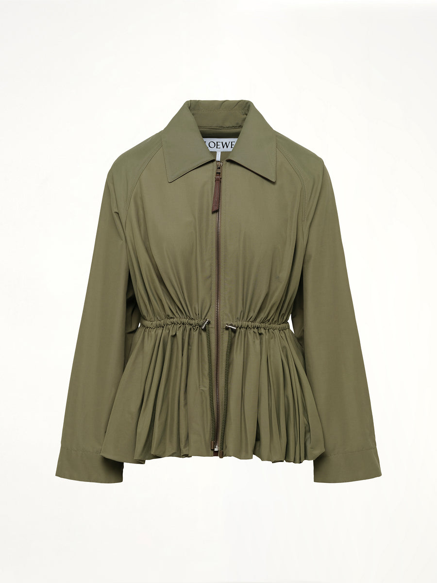 Drape Jacket in Khaki Green