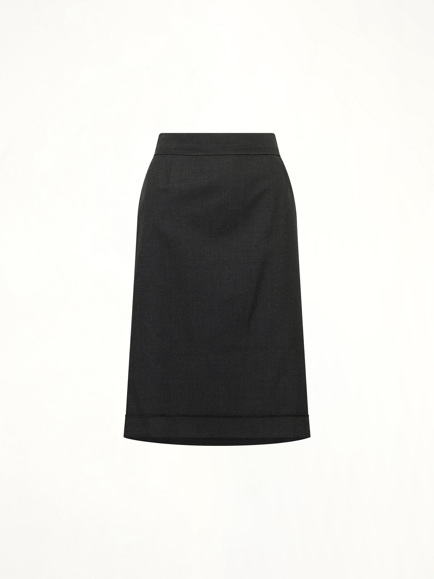 Midi Skirt in Carbon Melange/Black