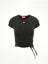 T-BUNNY-TAIL-R1 T-Shirt in Black/Dark Grey