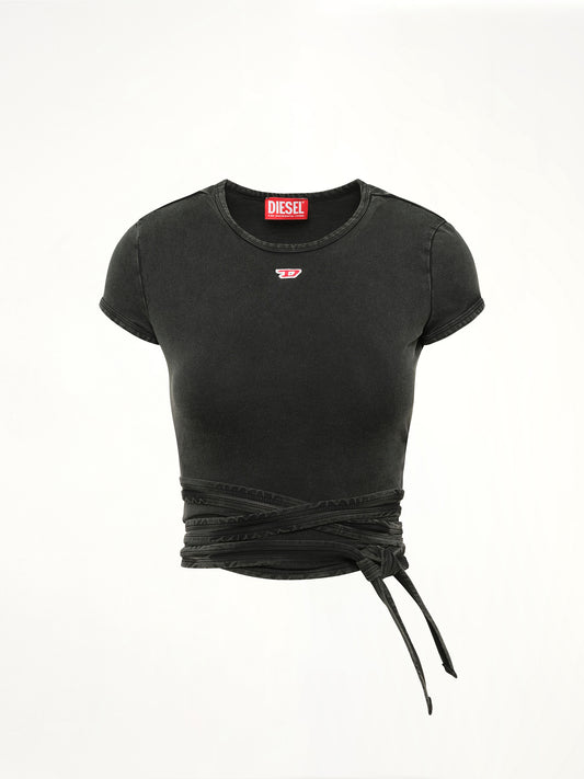 T-BUNNY-TAIL-R1 T-Shirt in Black/Dark Grey