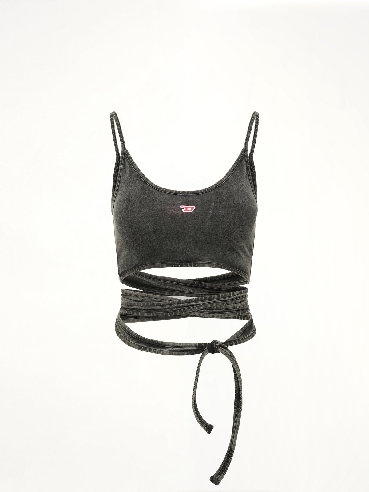 T-LEYA-TAIL-R1 Top in Black/Dark Grey