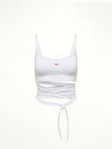 T-LEYA-TAIL Top in White