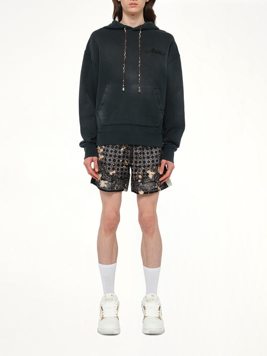 Bleach Bandana Hoodie in Black