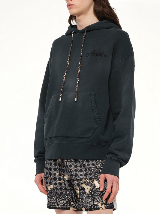 Bleach Bandana Hoodie in Black