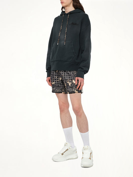 Bleach Bandana Hoodie in Black