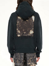 Bleach Bandana Hoodie in Black