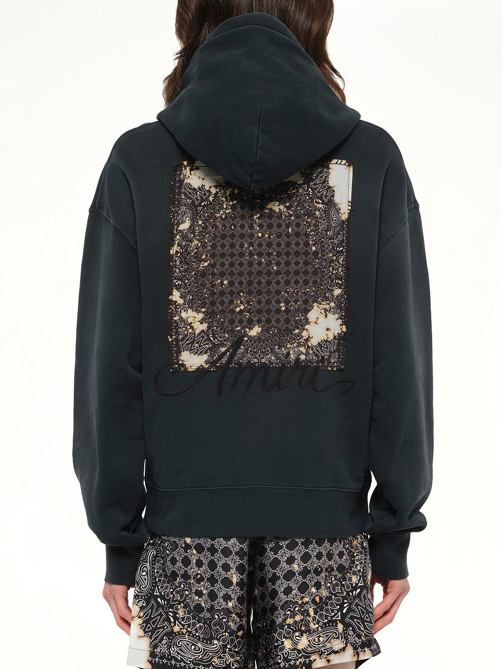 Bleach Bandana Hoodie in Black