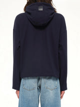 Hooded Jacket in Navy/Beige