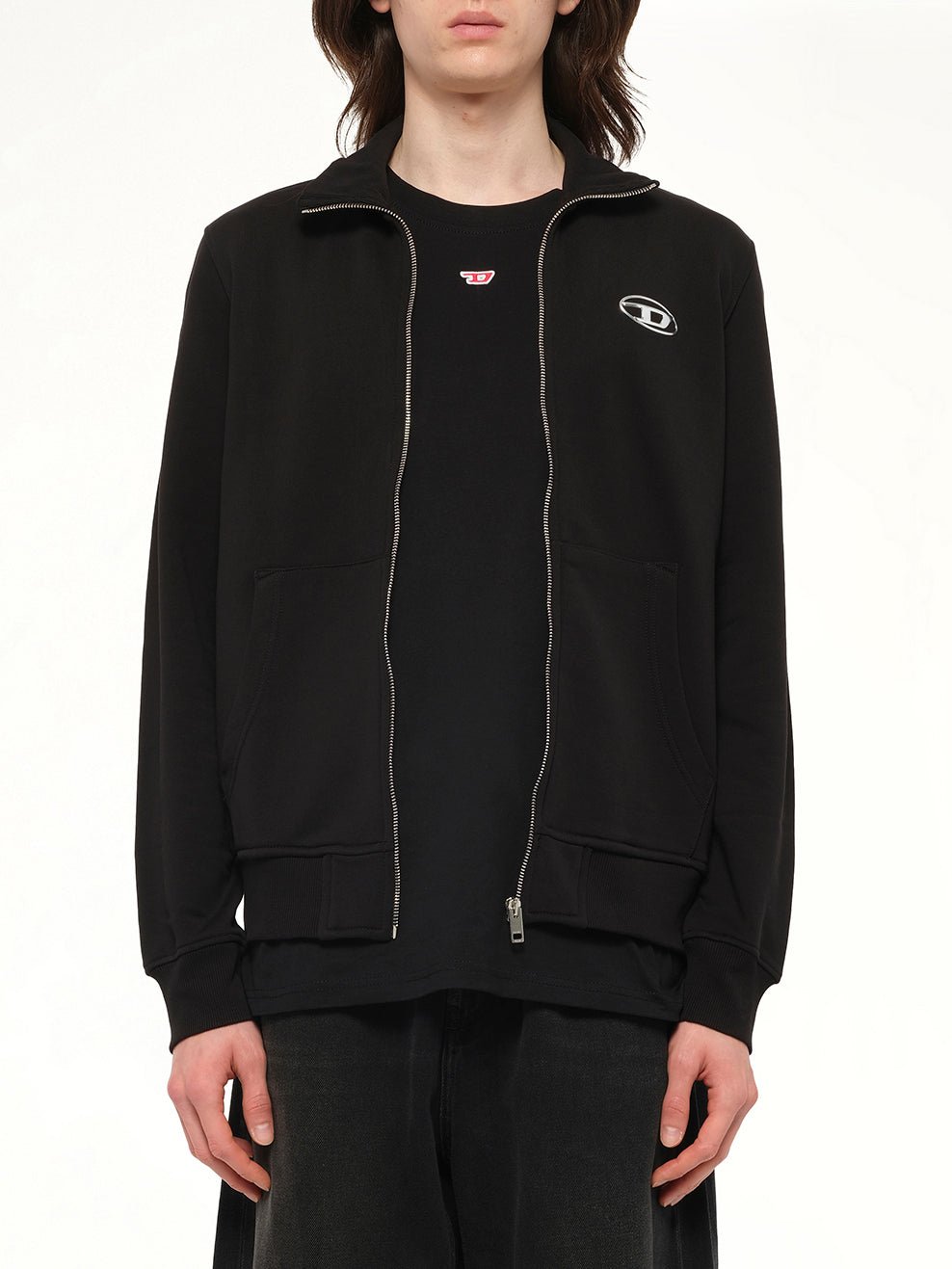S-GINNI-ZIP-OD Track Jacket in Black