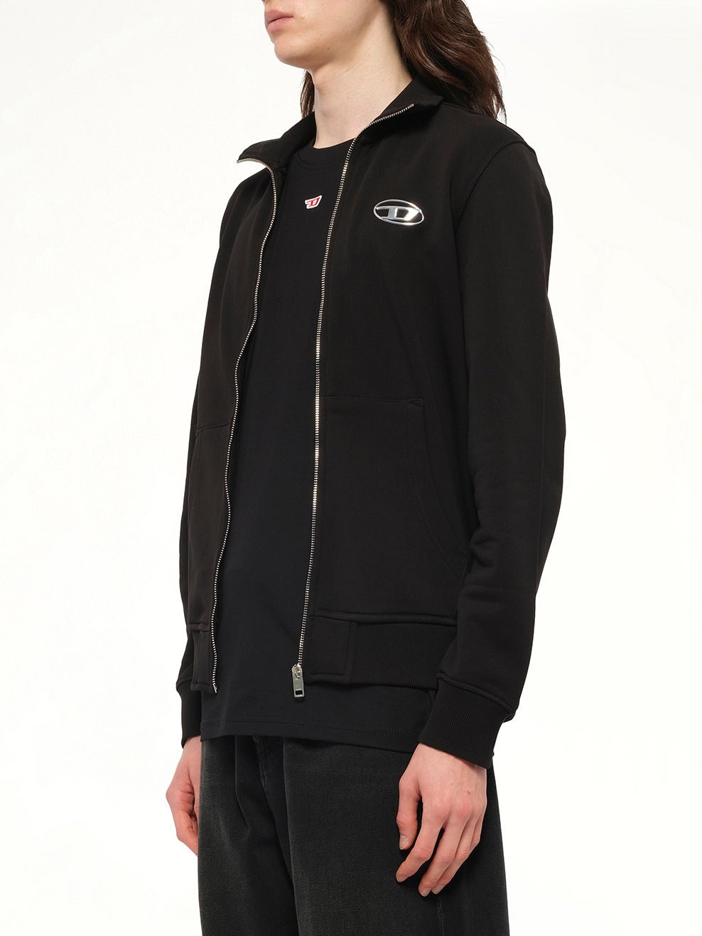 S-GINNI-ZIP-OD Track Jacket in Black