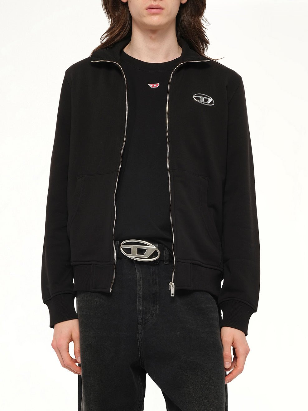 S-GINNI-ZIP-OD Track Jacket in Black