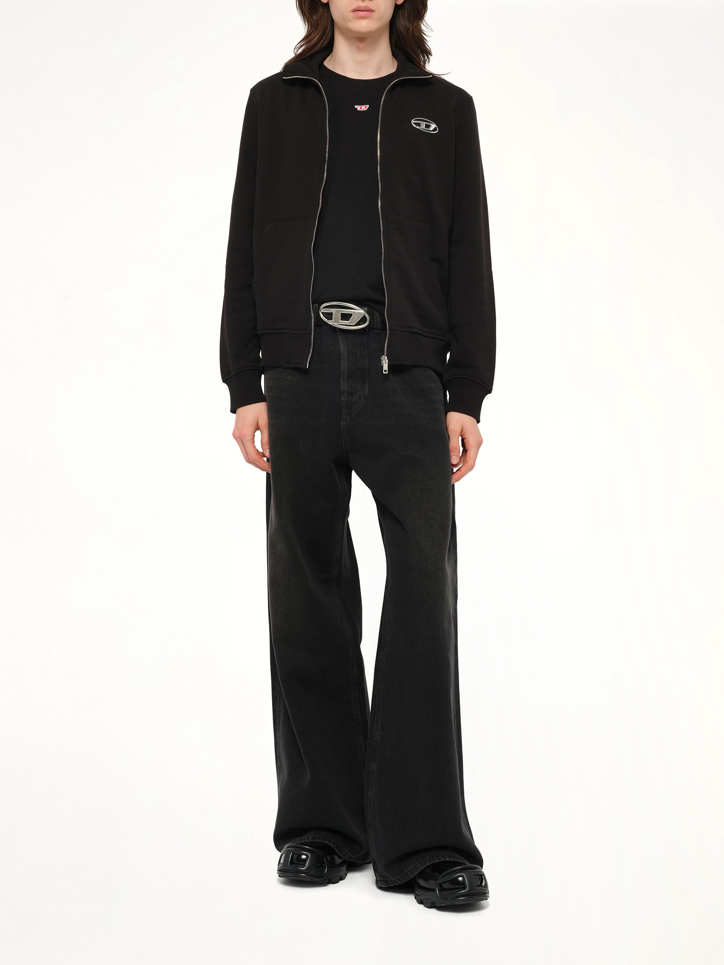 S-GINNI-ZIP-OD Track Jacket in Black