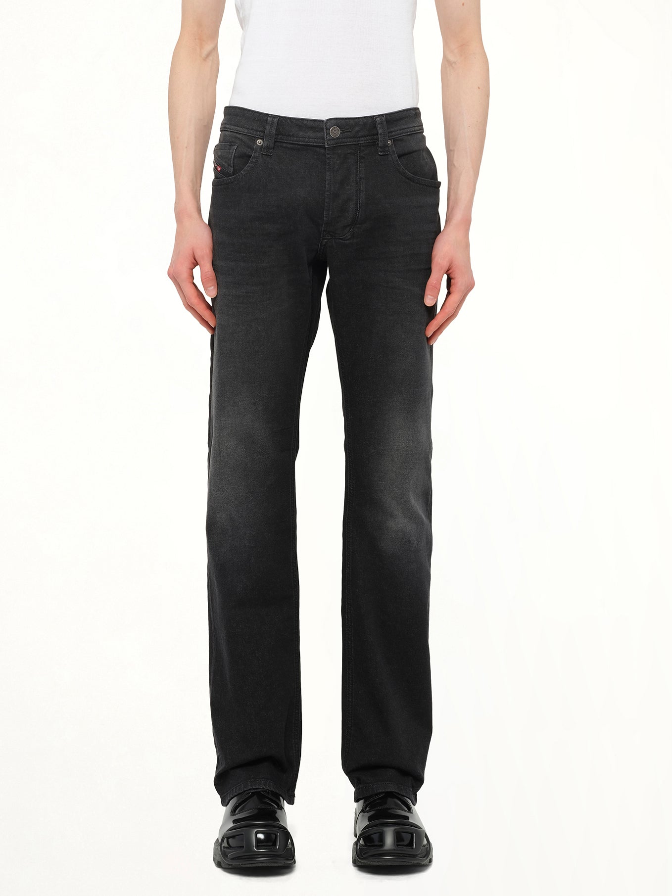 1985 LARKEE Straight Jeans in Black/Dark Grey