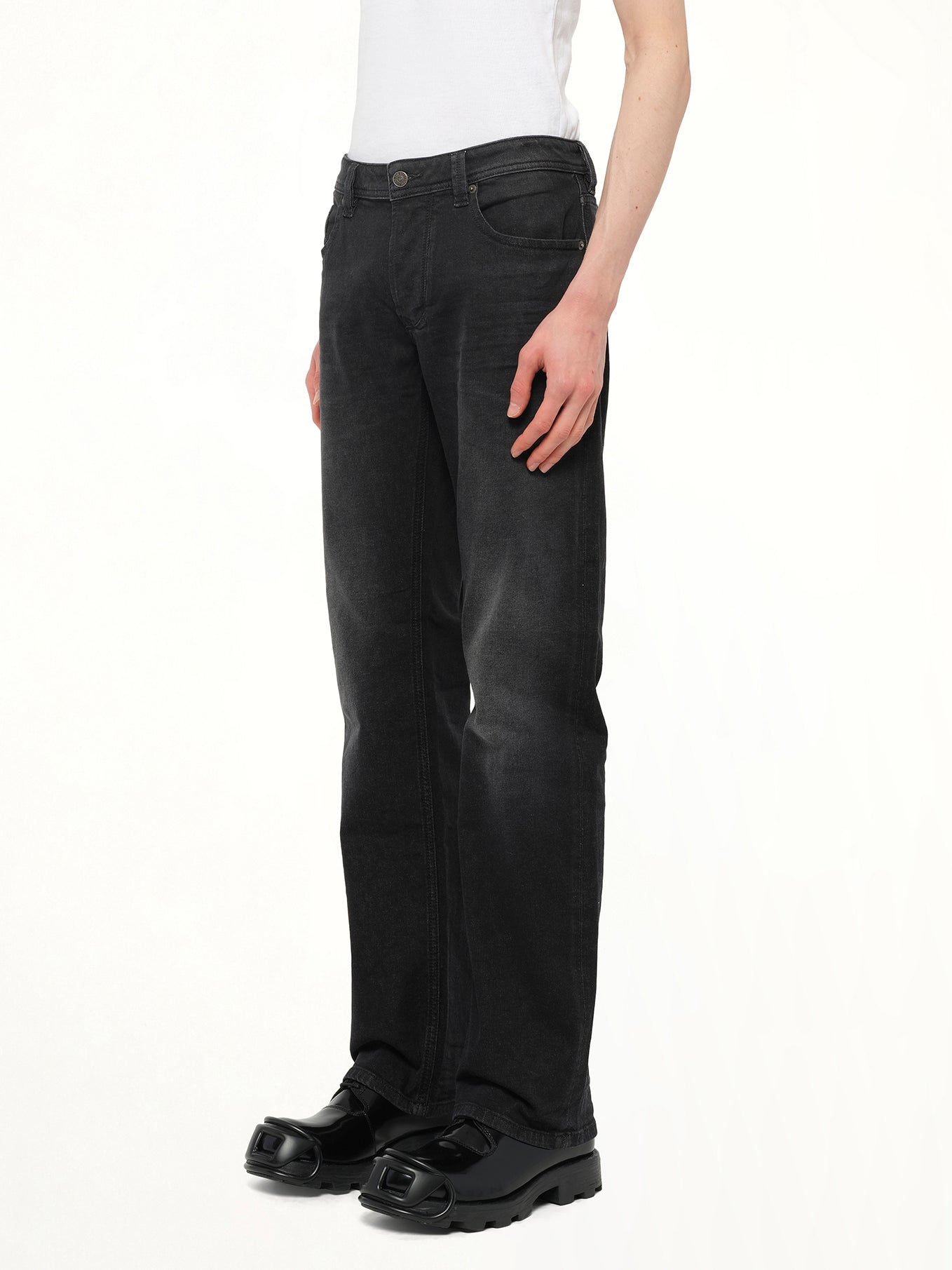 1985 LARKEE Straight Jeans in Black/Dark Grey