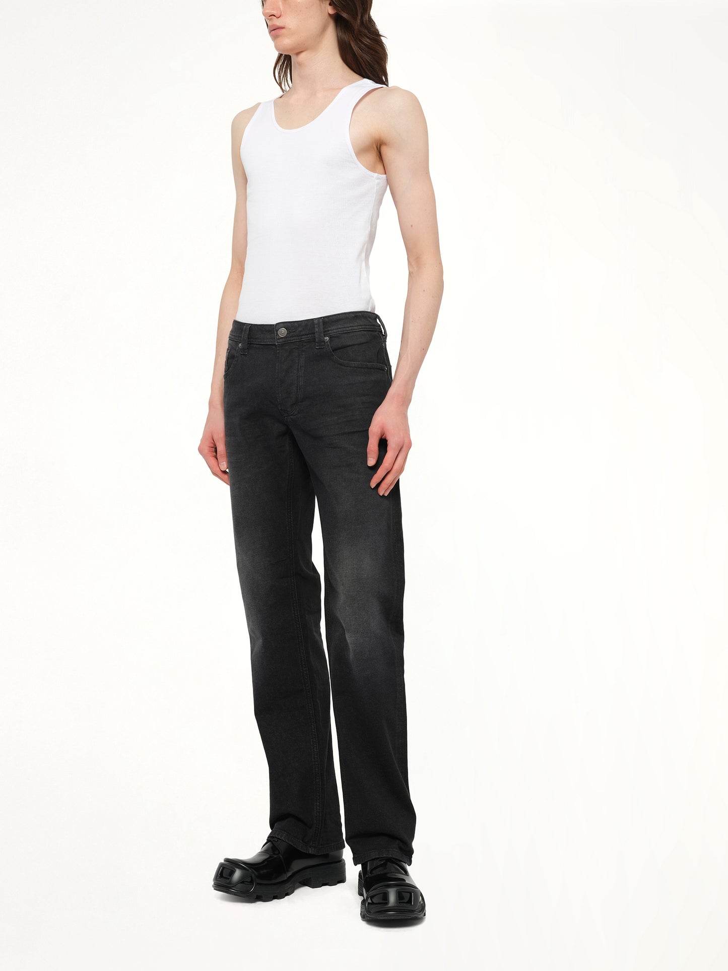 1985 LARKEE Straight Jeans in Black/Dark Grey