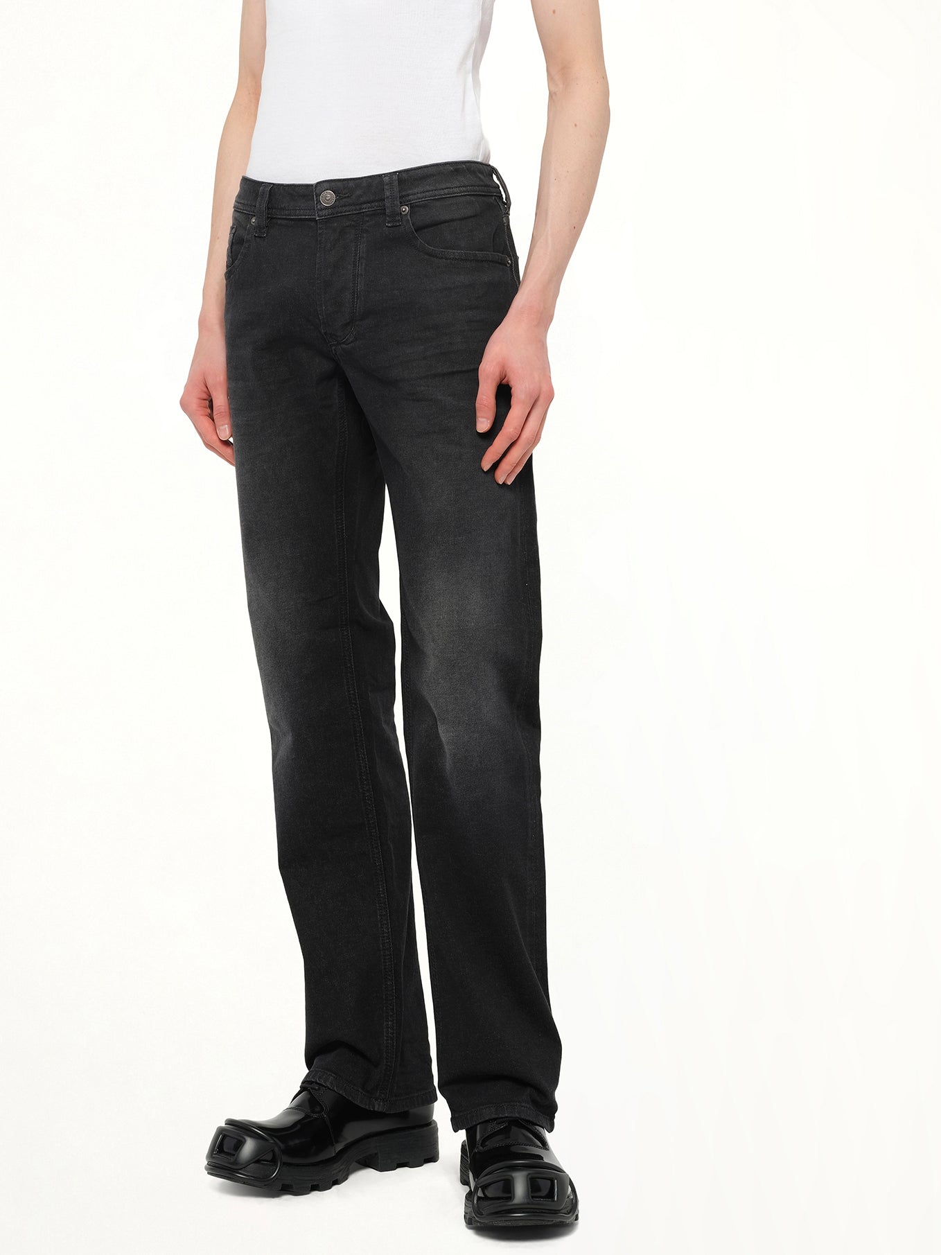 1985 LARKEE Straight Jeans in Black/Dark Grey
