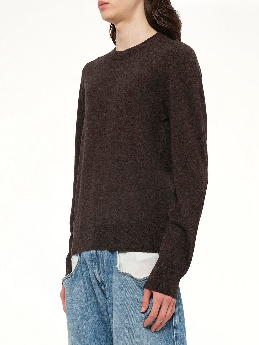 Gauge 12 Knit Sweater in Dark Brown