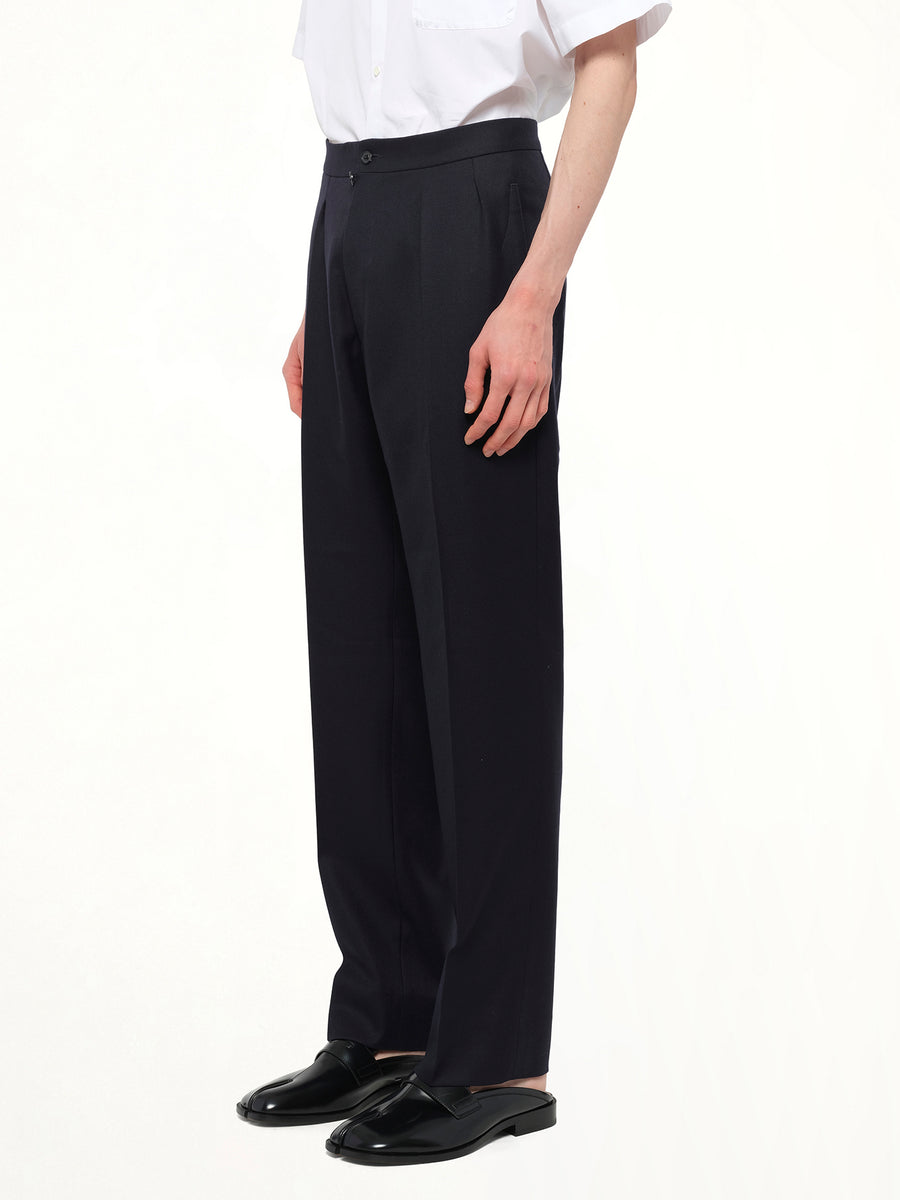 Wool Twill Pants in Blue