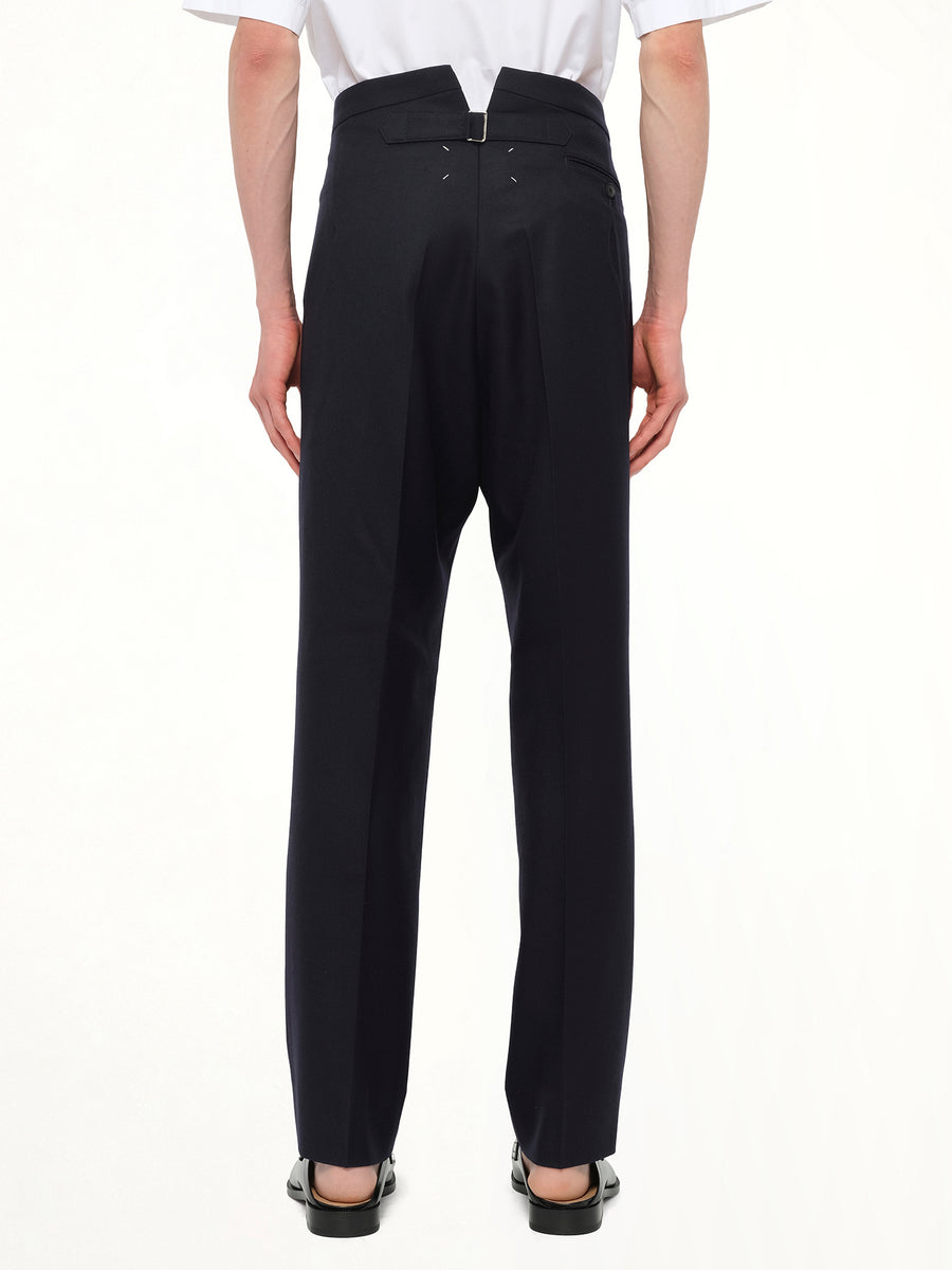 Wool Twill Pants in Blue
