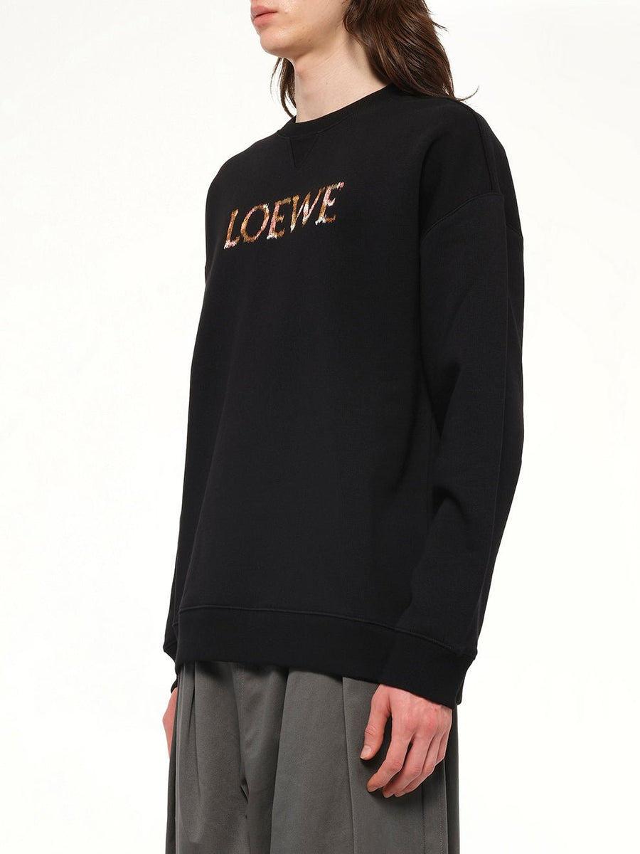 Regular Fit Sweatshirt in Black