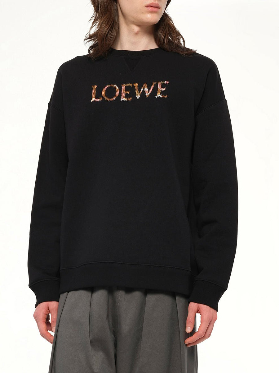 Regular Fit Sweatshirt in Black