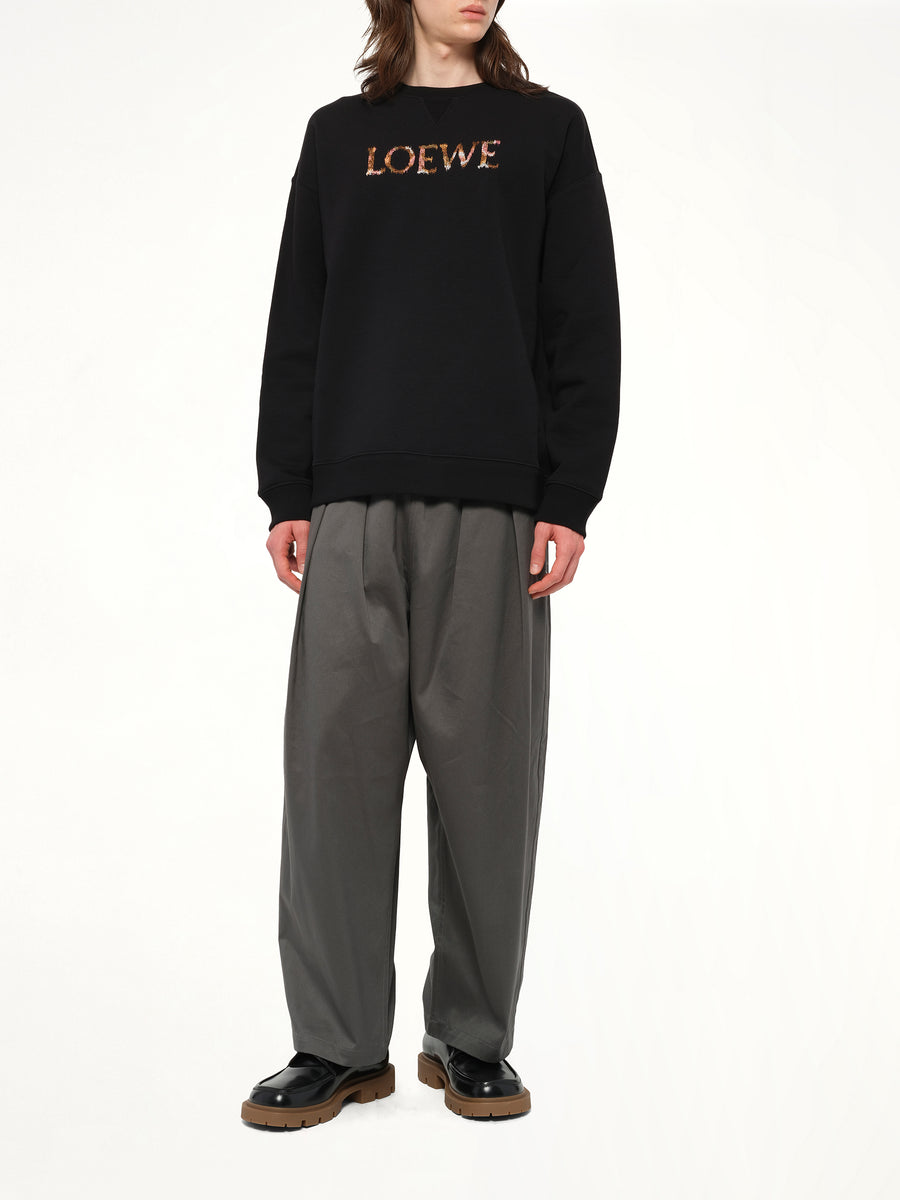 Regular Fit Sweatshirt in Black
