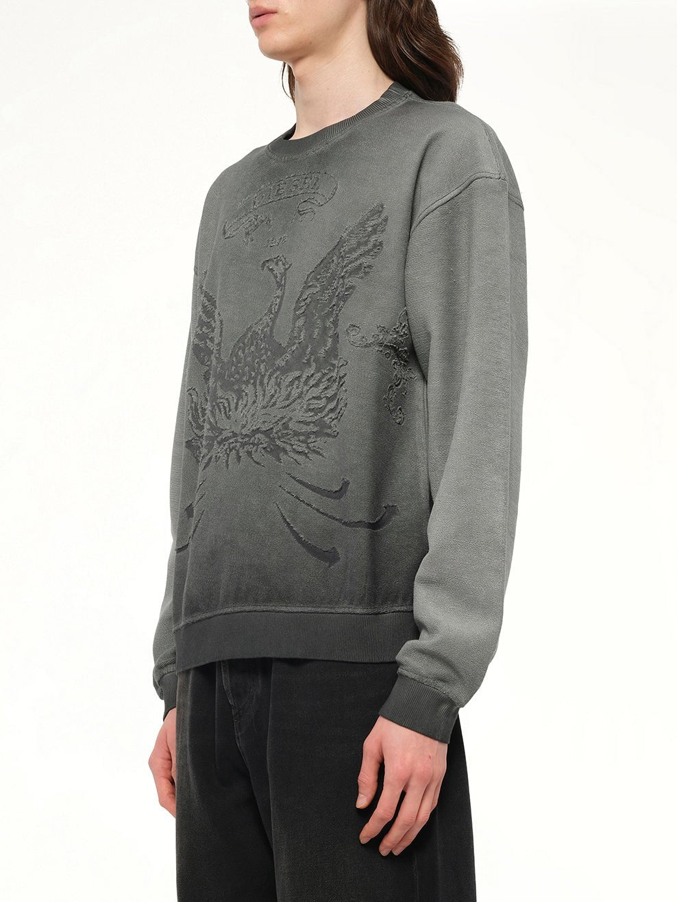 S-ARON Sweatshirt in Washed Grey