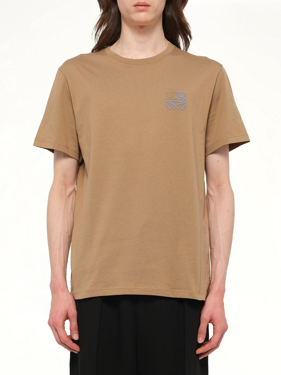 Anagram Logo T-Shirt in Camel