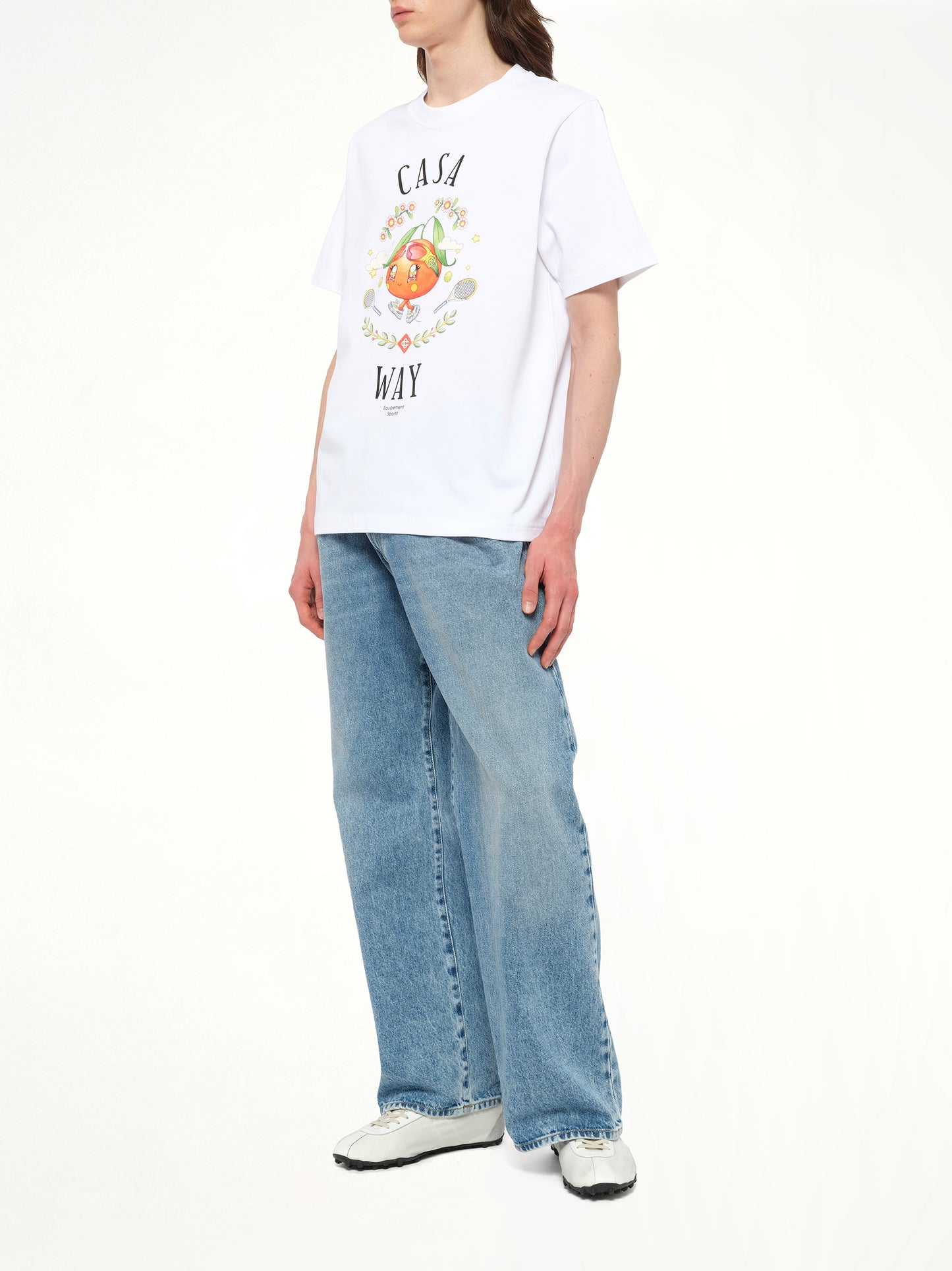 Casa Way Kawaii Printed T-Shirt in White