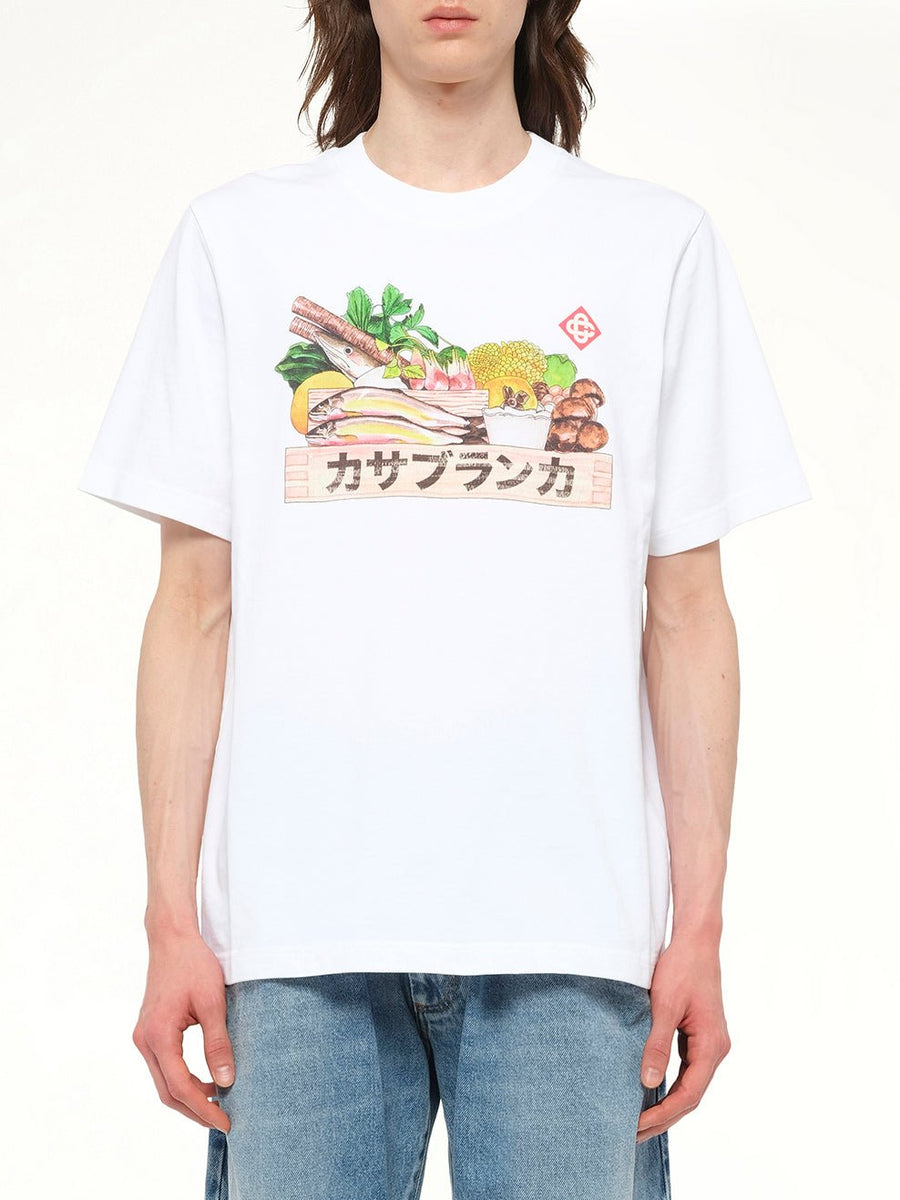 Casablanca Ingredient Printed T-Shirt in White