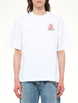 Dragonfly Floral Print T-Shirt in White