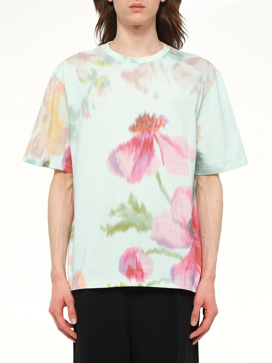 Loose Fit T-Shirt in Light Blue/Multicolour