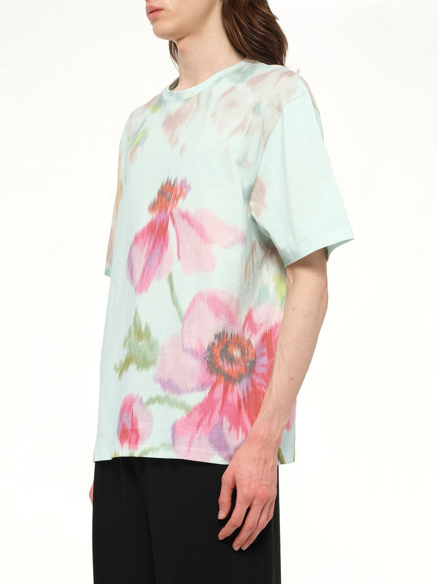 Loose Fit T-Shirt in Light Blue/Multicolour