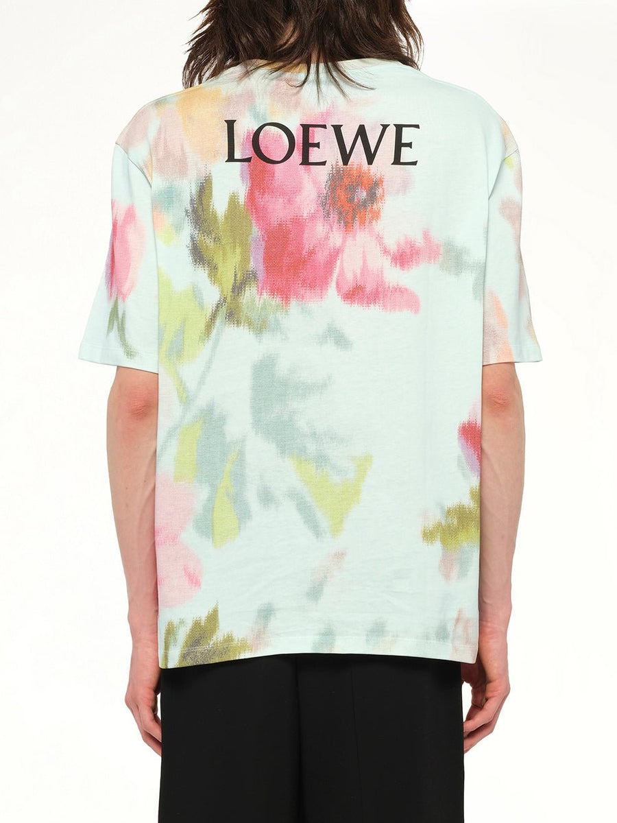 Loose Fit T-Shirt in Light Blue/Multicolour