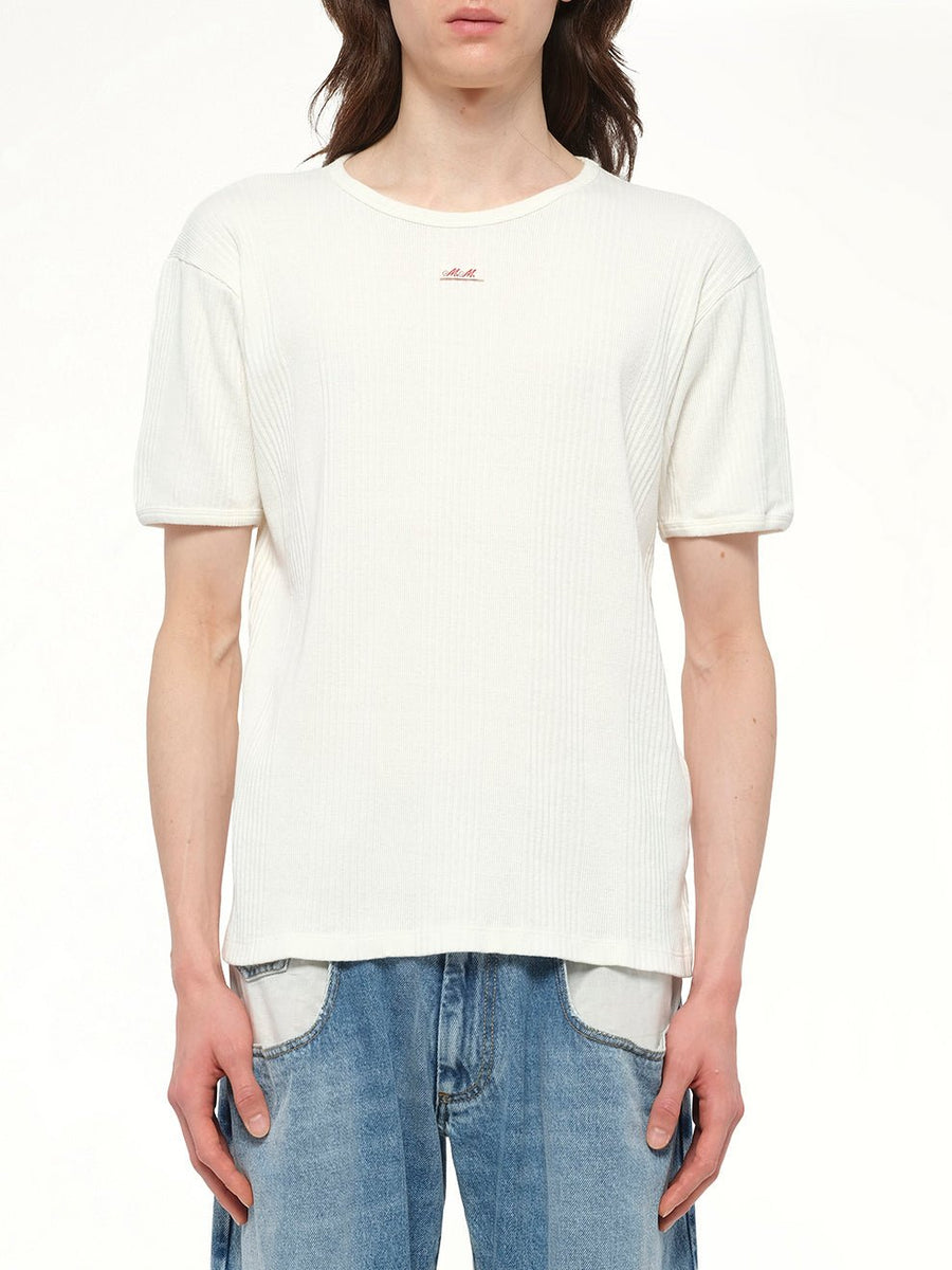 Rib T-Shirt in Off White