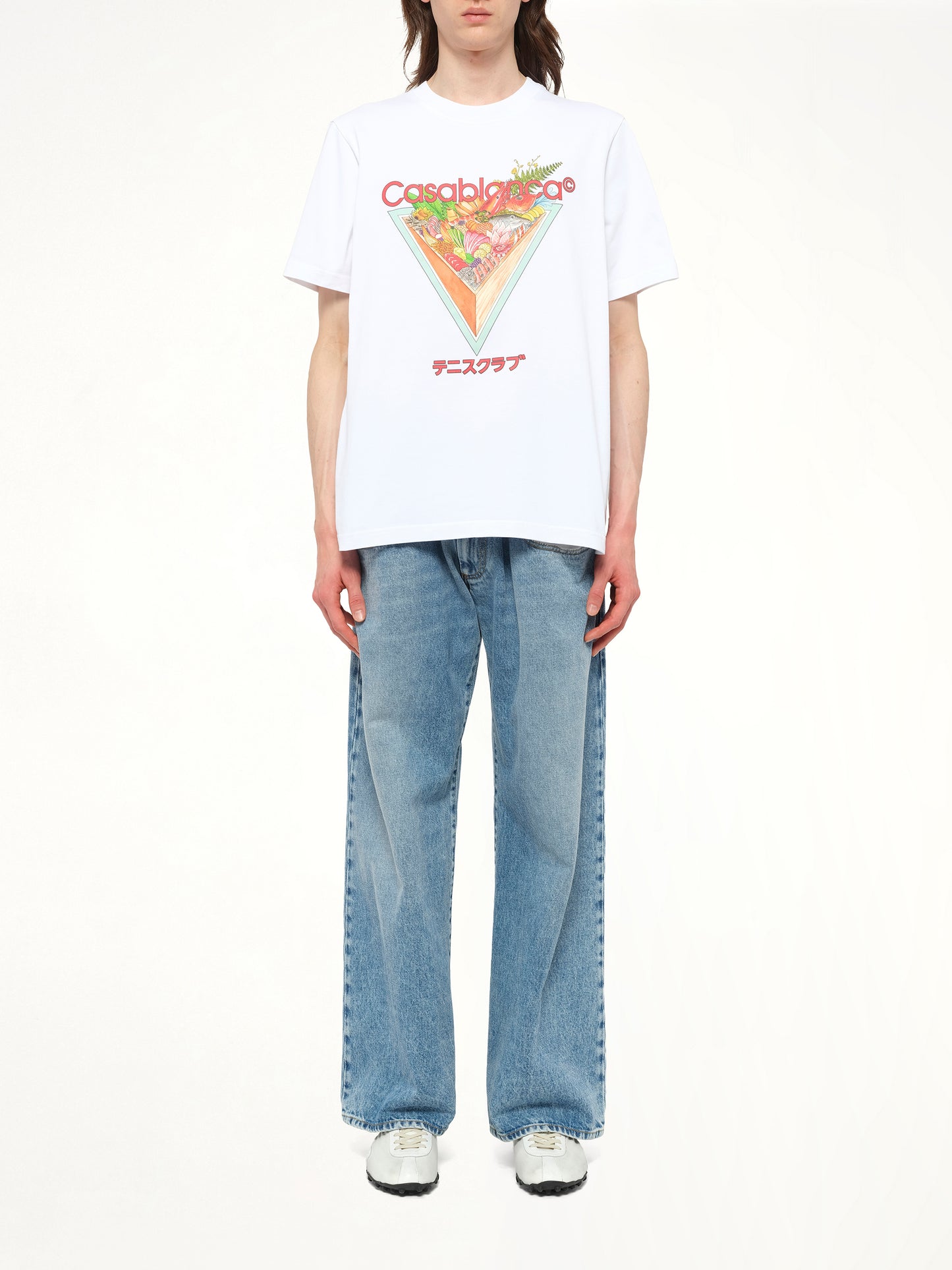 Tennis Club Icon Printed T-Shirt in White