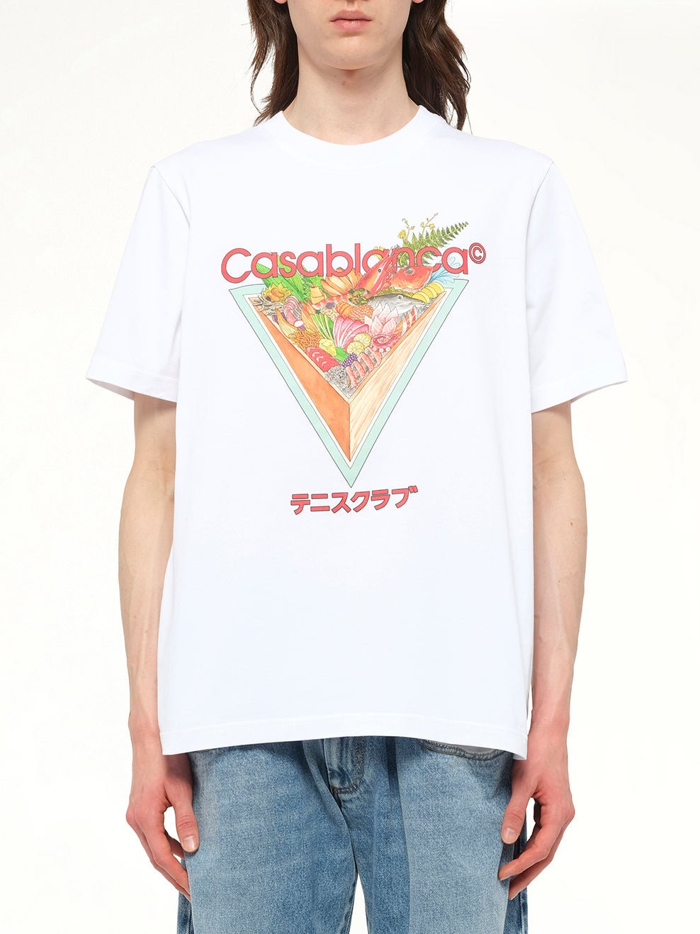 Tennis Club Icon Printed T-Shirt in White