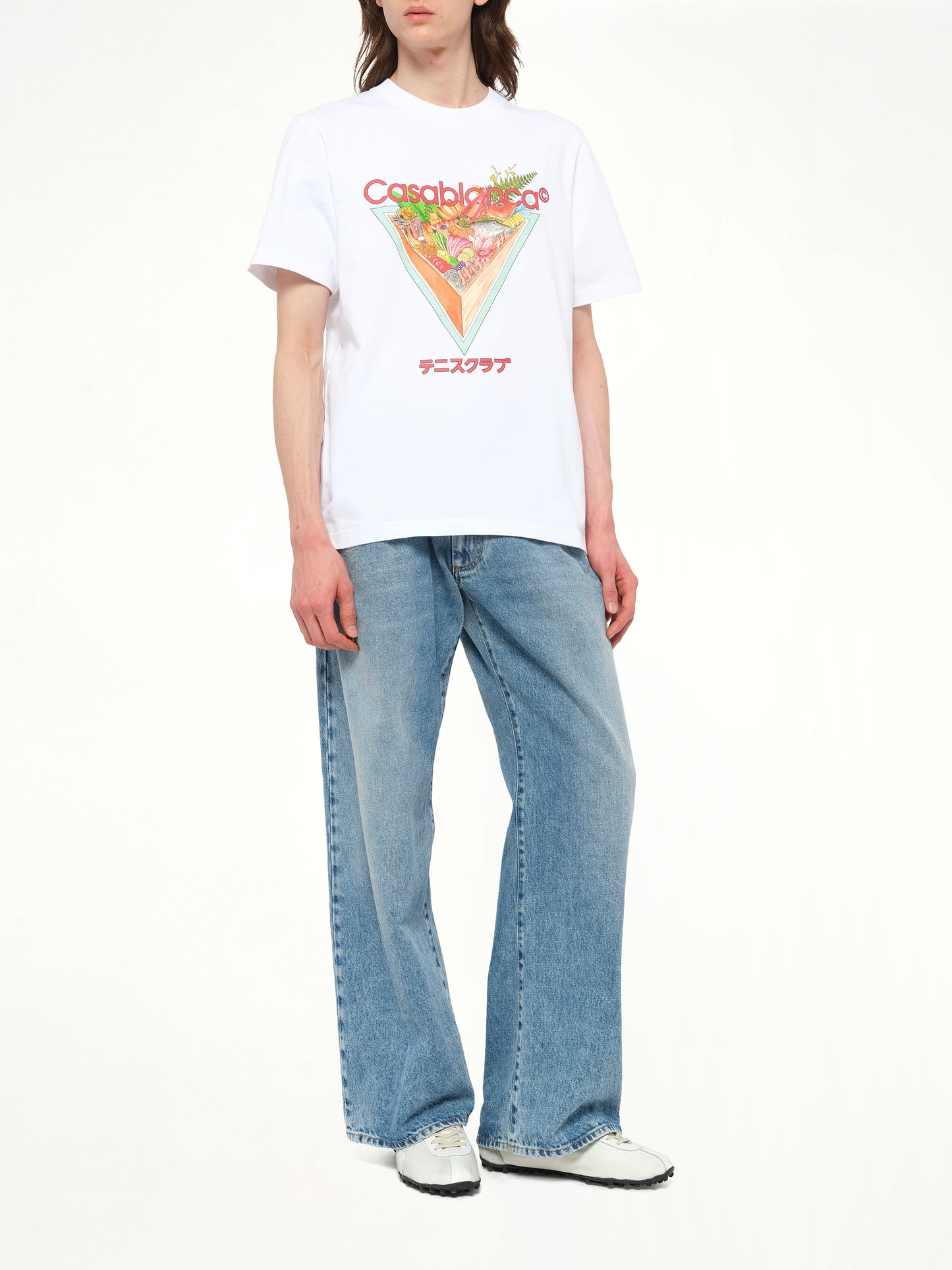 Tennis Club Icon Printed T-Shirt in White