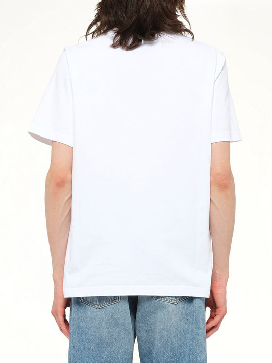 Tennis Club Icon Printed T-Shirt in White