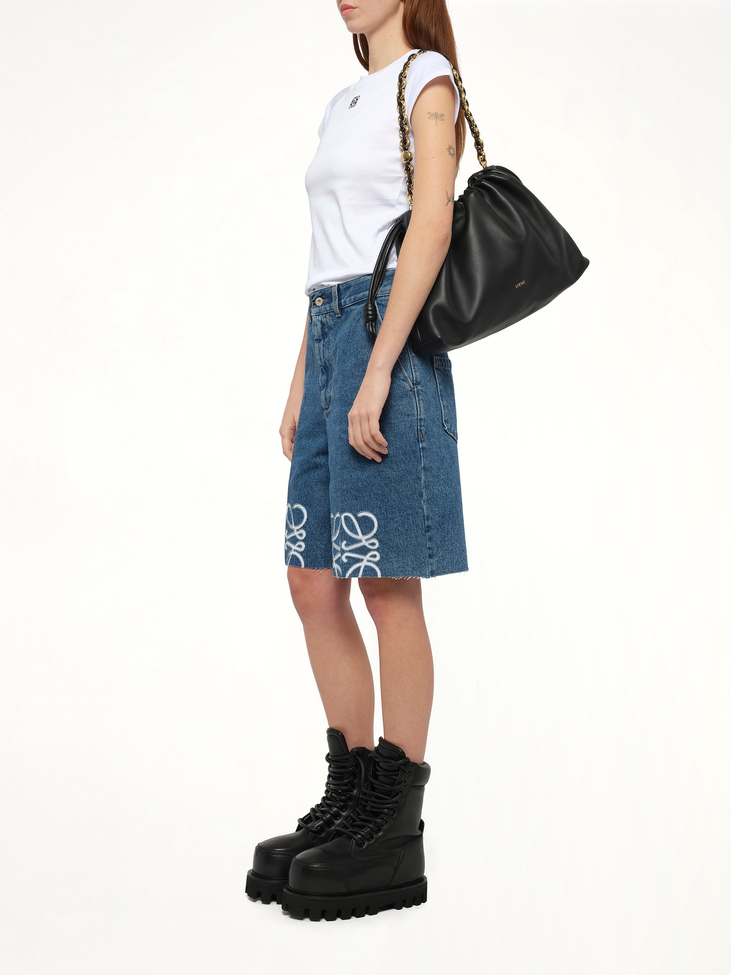 Flamenco Purse Medium Tonal Chain in Black