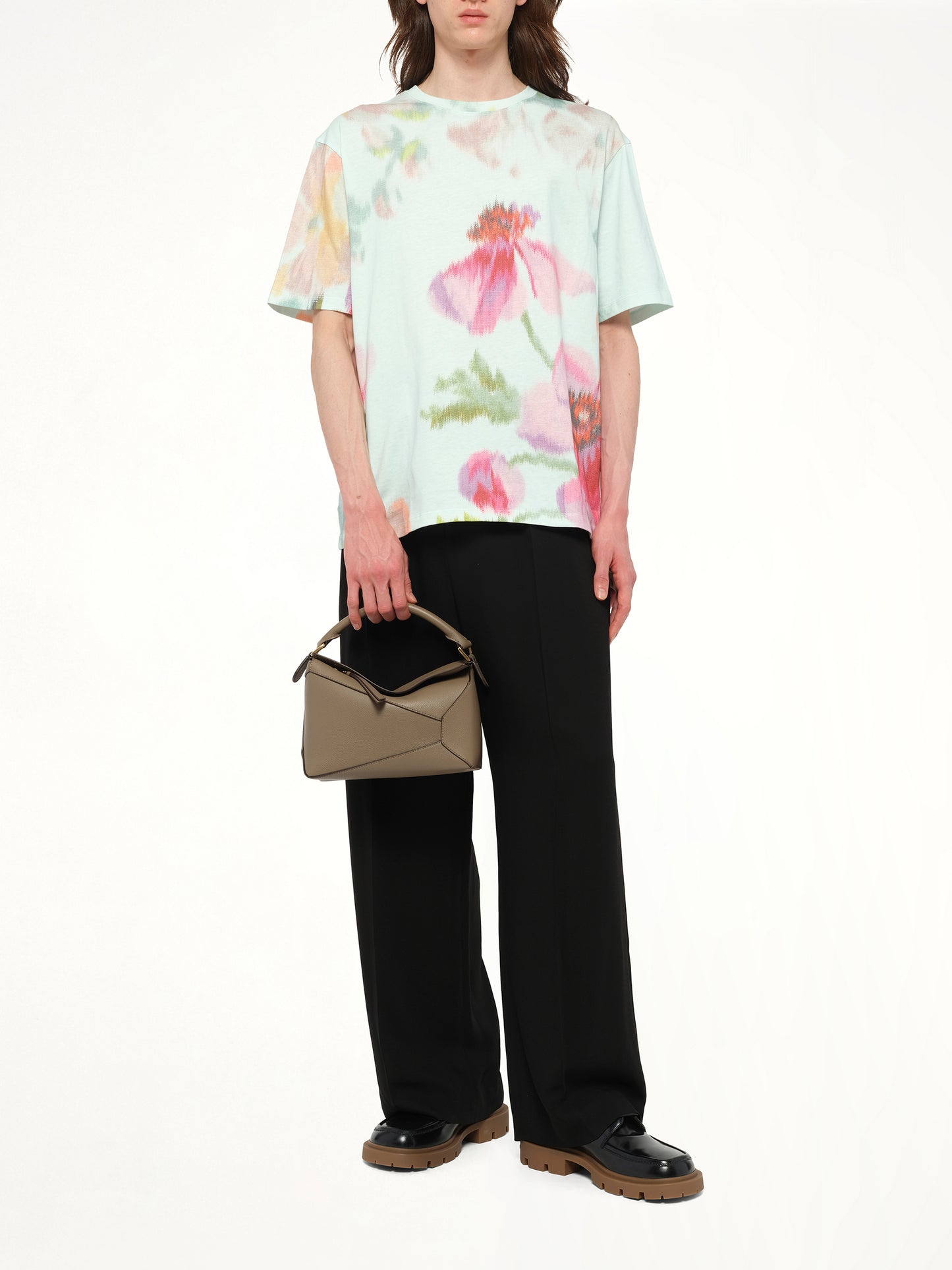 Puzzle Edge Small Bag in Taupe