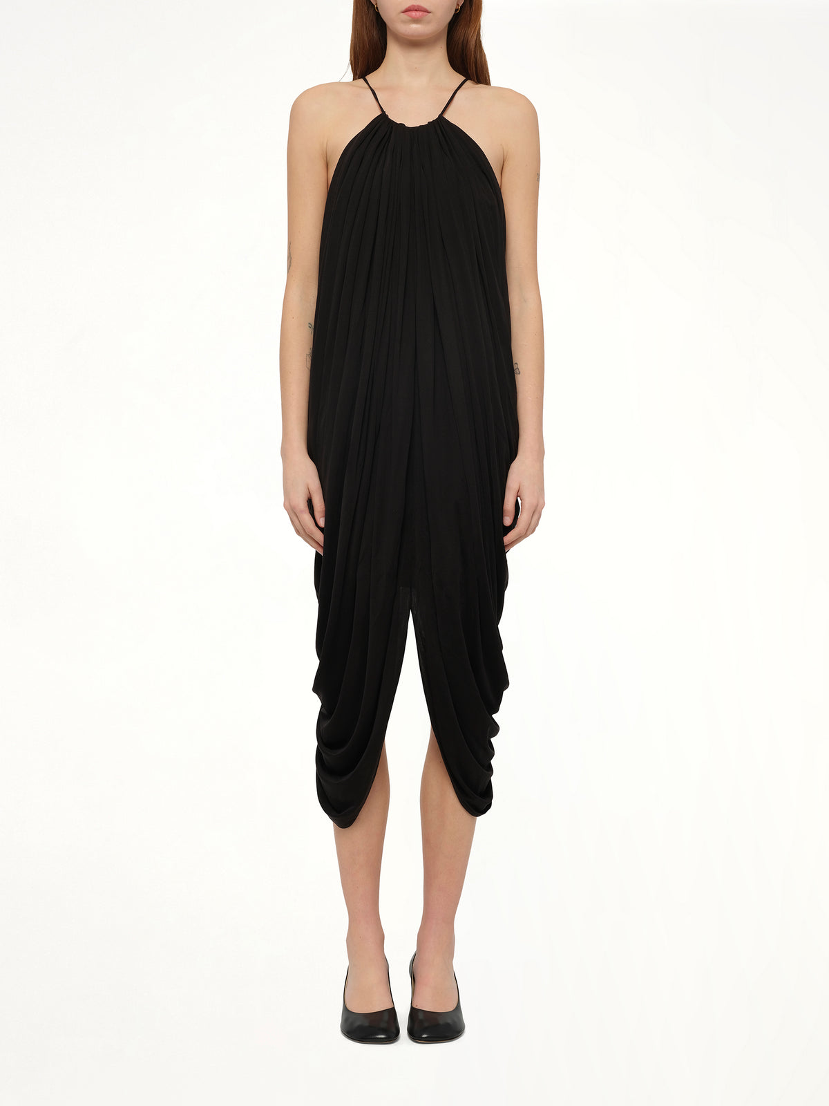 Draped Dress in Black