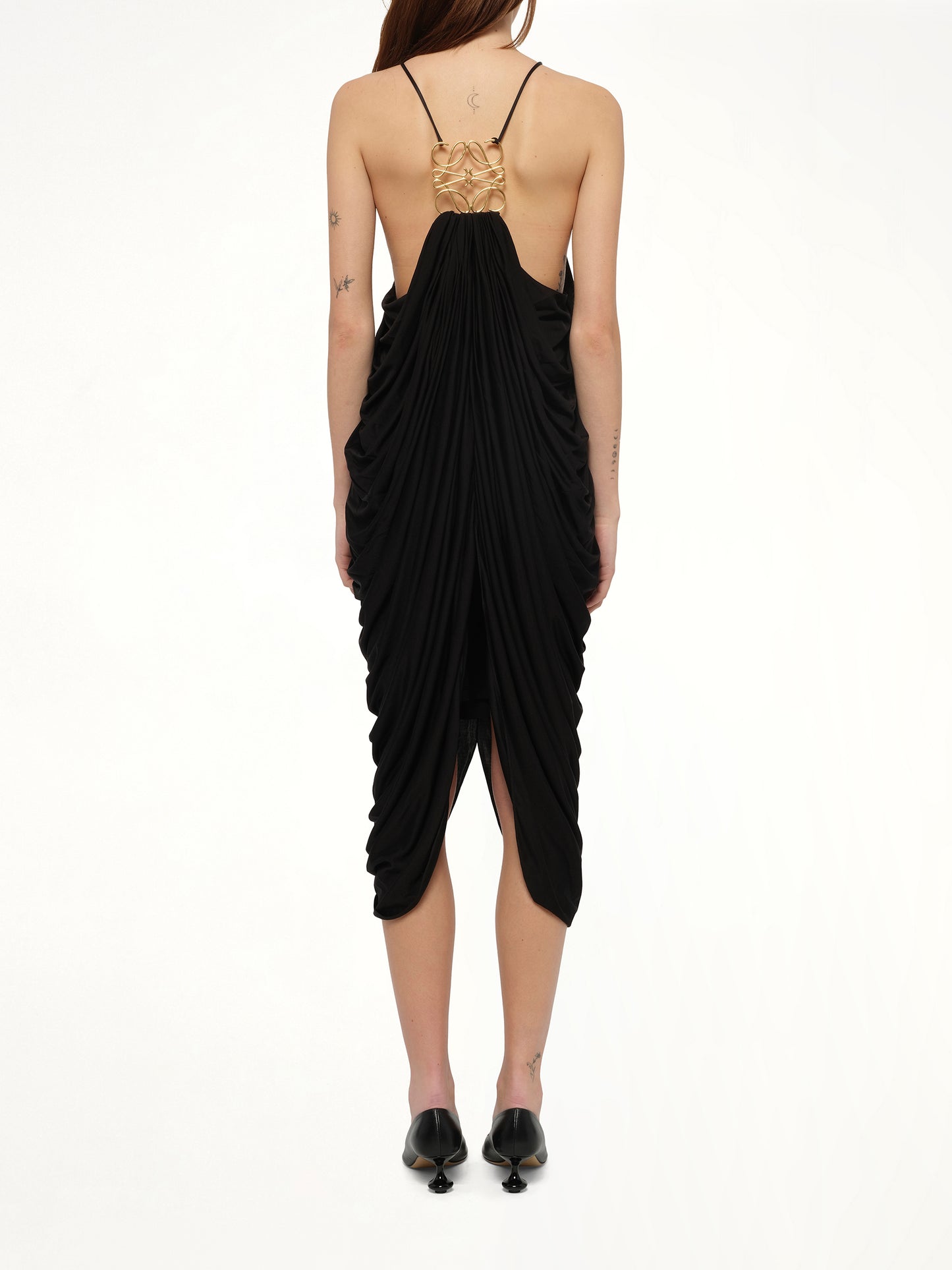 Draped Dress in Black