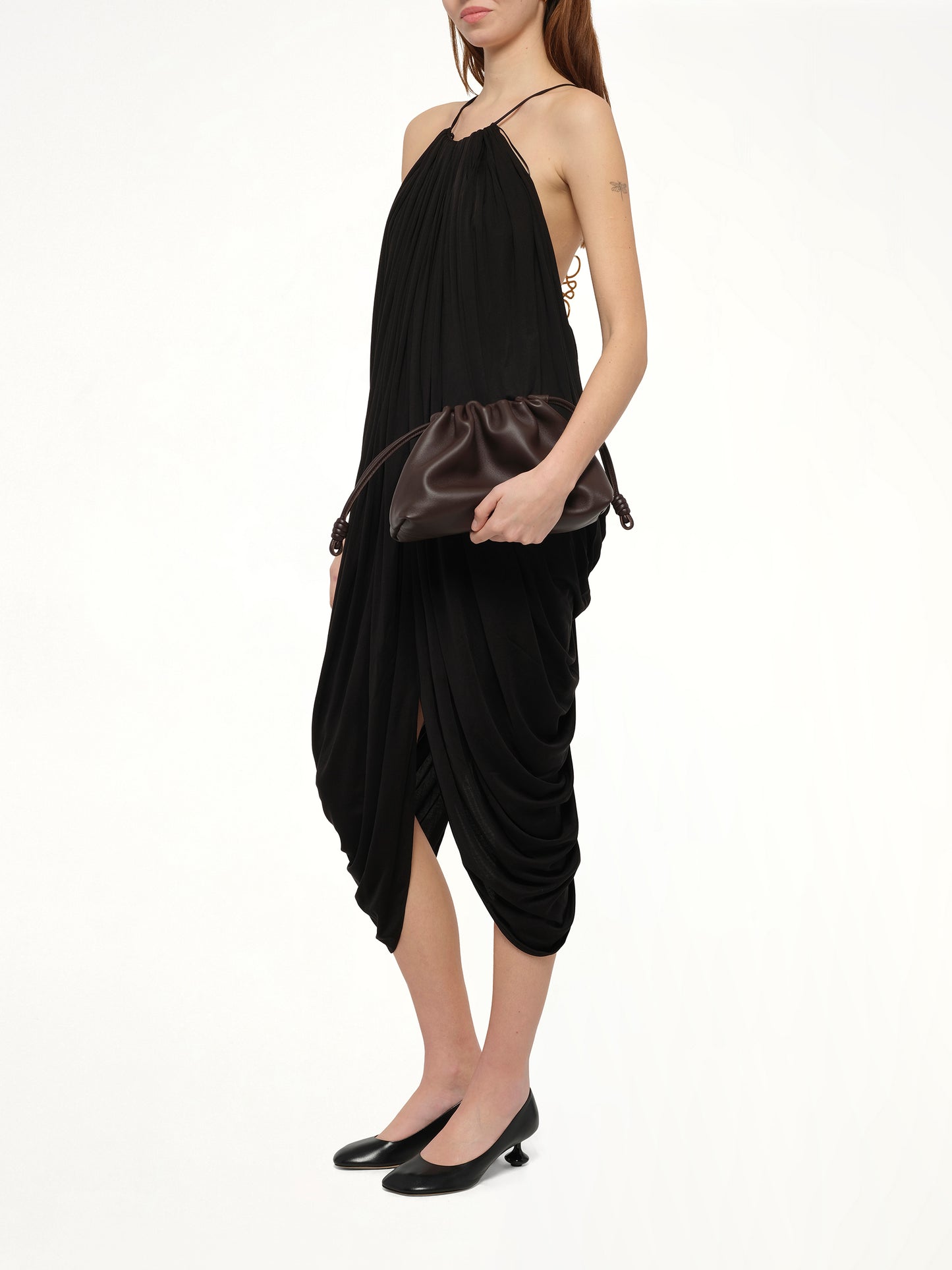 Draped Dress in Black