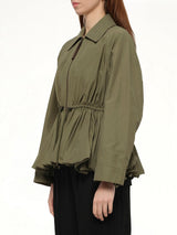 Drape Jacket in Khaki Green