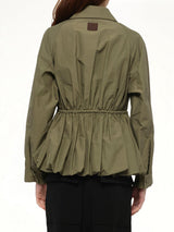 Drape Jacket in Khaki Green
